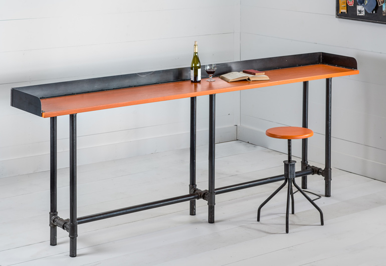 Bar Table With Pipe Legs